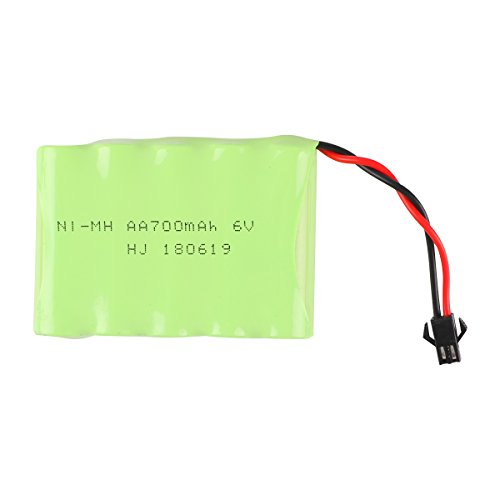 NI-MH Battery 6v 700mAh Akku Universal for 333-GS02B 333-GS03B 333-GS05B 333-GS06B Spare Part Replacement Remote Control Rc Cars Vehicles by Crazepony-UK