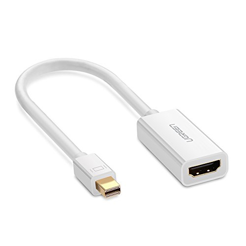 UGREEN Mini Displayport auf Hdmi Adapter Mini DP Stecker zu Hdmi Buchse Konverter 1080P für Macbook Air, Macbook Pro, iMac, Macbook Air, Mac Mini, Lenovo Thinkpad usw Weiß