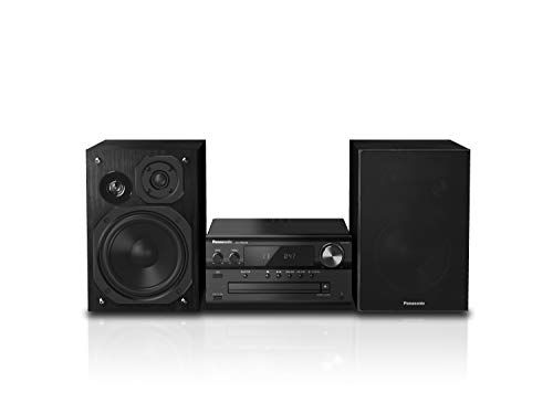 Panasonic SC-PMX94EG-K Micro HiFi System in schwarz (120 Watt RMS, Digitalradio DAB+, CD, UKW Radio, Bluetooth, USB, AUX)