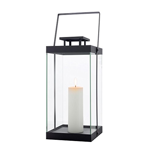 blomus Laterne, ohne Kerze, L, Metall, schwarz, 21.4 x 21.8 x 46 cm