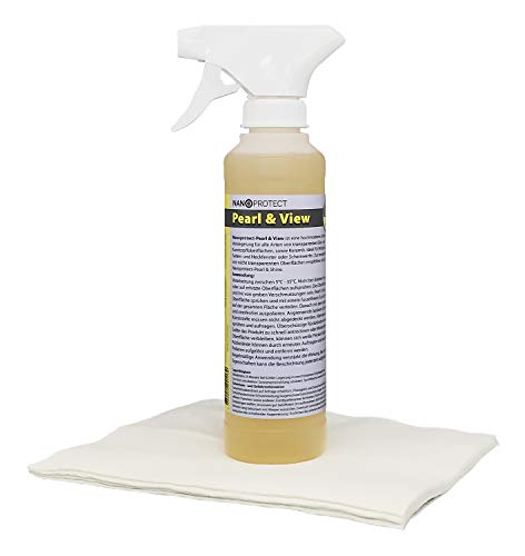 Nanoprotect Pearl & View | Regenabweiser | Die schnelle Glasversiegelung | Unsichtbarer Scheibenwischer | 250 ml