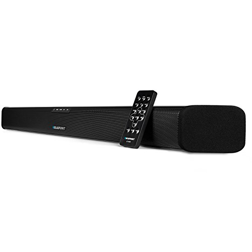 Blaupunkt Soundbar HDMI ARC mit Stereo-Sound | Bluetooth Musik-Streaming | Optischer & Koaxial Digital Audioeingang | 2 x Aux In und 50 Watt RMS | inkl. Fernbedienung & Wandhalterung