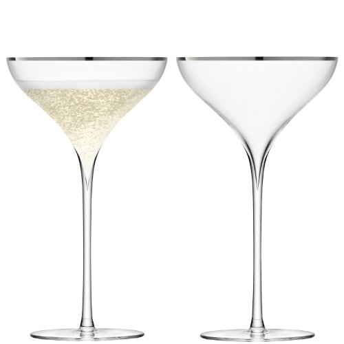 LSA Savoy Platinum Champagnerglas, 250 ml, 2 Stück