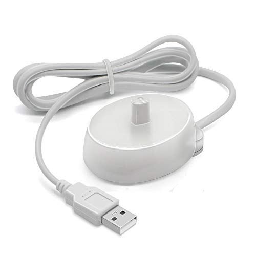 BENSN USB Ladegerät Ersatz für Braun Oral-B Elektrische Zahnbürste 3757 Ladestation, Induktive Ladebasis Tragbares Oral-B Ladestation IP67 Wasserdichtes Netzkabel, Tragbares 5V Reiseladegerät