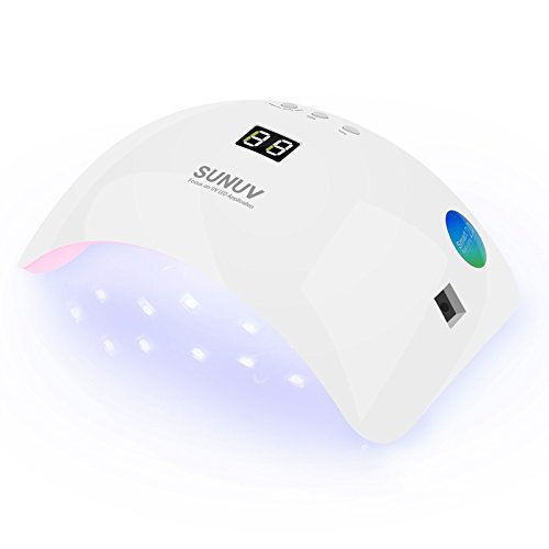 SUNUV SUN8 36W UV LED Tragbarer Nageltrockner für Gel Nagellack mit intelligenter Lampenfunktion, offenem Design, 30s/60s Zeiteinstellung und 99s Niedrighitze （Pink）