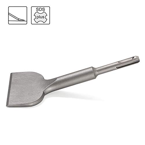 flintronic SDS-Plus-Meißel, Hochwertige Erweiterungsserie Fliesenmeißel 75 x 165 mm für Gewerblichen Einsatz, Keramik, Bodenfliesen