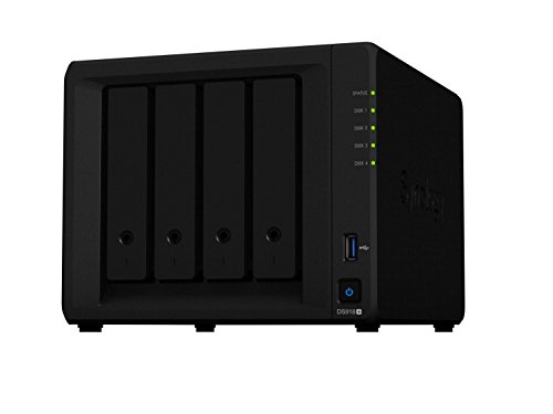 Synology DS918 + 24TB (4 x 6TB WD RED) 4 Bay Desktop-NAS-Einheit