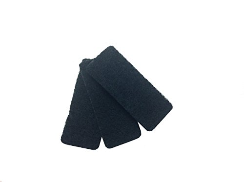 Rotho 3 Ersatzfilter für Komposteimer, Edelstahl, schwarz, 15.2 x 6.4 x 3 cm, 3-Einheiten