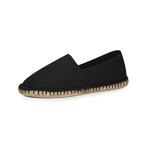 Sommerlatschen Espadrilles, schwarz, vollgummiert, NEU, Unisex, SL1402