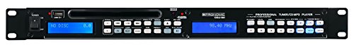 Pronomic CDJ-60 CD-Player (19' Rackformat, 1 HE, spielt CD, MP3-CD, USB, AM/FM Radio Tuner, Fernbedienung)
