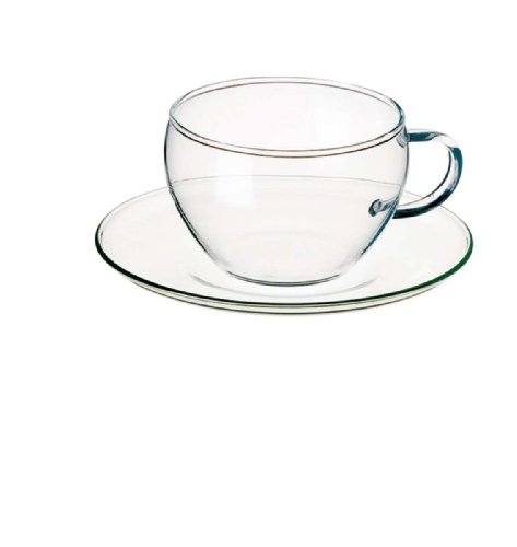 Bohemia Cristal 093 006 011 SIMAX Cappuccinotasse Eva ca. 250 ml aus hitzebeständigem Borosilikatglas 4er Set mit Glasuntersetzer Eva