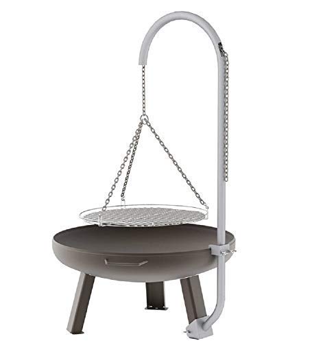 Grillgalgen mit Rost für 80 cm Feuerschale, Halterung mit Edelstahl Rost