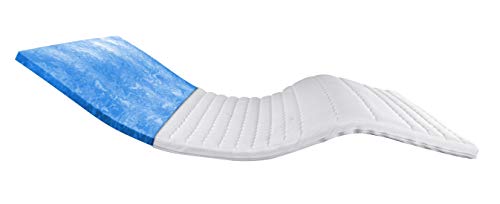 Premium Gelschaum-Topper 90 x 200 cm mit RG 50 - Hochwertiger Tencel-Bezug - Antirutschfunktion - Umlaufendes Klimaband - Qualität Made in Germany - Gel-Topper 90x 200