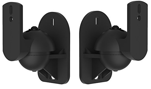 VonHaus Halterung Lautsprecher Schwarz Universal Lautsprecher Wandhalterung 2 Stück Set