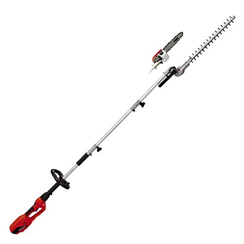Einhell Elektro Stab-Heckenschere/-Säge GC-HC 9024 T (900 W, 20 cm Schwertlänge Kettensäge, 48 cm Schwertlänge Heckenschere, Zusatzhandgriff, verstellbarer Tragegurt)