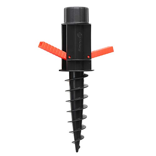 Sekey Sonnenschirmhalter | Bodendübel | Strand Oder Erde mit Bodendübel für Schirmstöcke bis 22-32 mm,Schwarz