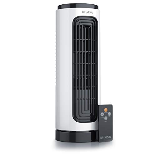 Brandson - Tischventilator mit Fernbedienung | kompakter Turmventilator mit Oszilation 20 W | 31.5 cm | Ventilator 60° oszillierend | 3 Geschwindigkeiten | Timerfunktion | leise | GS-zertifiziert