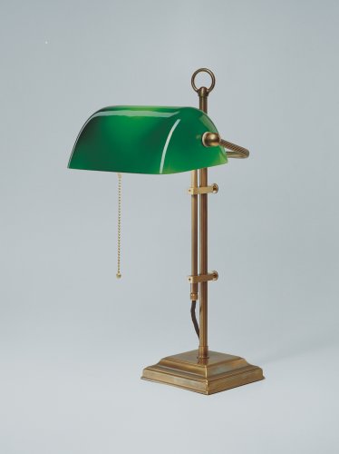 Bankerlampe Schreibtischlampe Original Berliner Messing W2-99gr B