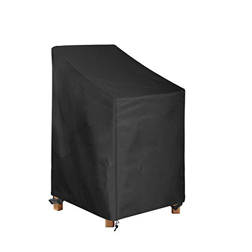Awnic Schutzhülle Gartenstühle Stapelstühle Abdeckung Oxford Gewebe Wasserdicht Reißfest 65X75X120cm
