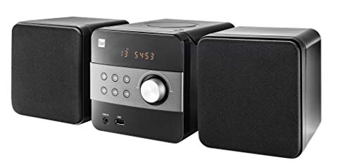 Dual ML 12 Stereoanlage mit CD, USB, MP3, Radio - AUX-In - UKW - Kompaktanlage - Fernbedienung - Integrierte Lautsprecher - Stereo - Musikanlage - HiFi - Tuner - Kopfhöreranschluss schwarz