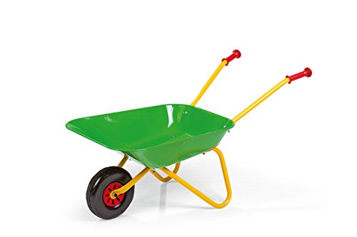 Rolly Toys 271900 rollyMetallschubkarre | Schubkarre bis 50 kg belastbar | Griffe aus Kunststoff | für Kinder ab 2,5 Jahren | Farbe grün