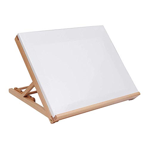 A3 Kunst Staffelei Set aus Holz jeweils - Tischoberfläche staffelei Zeichenbrett mit 5 verstellbaren Höhen - faltbar für einfache Lagerung - Malen, Wasserfarben & Acrylmalerei - Kunst Staffelei Set