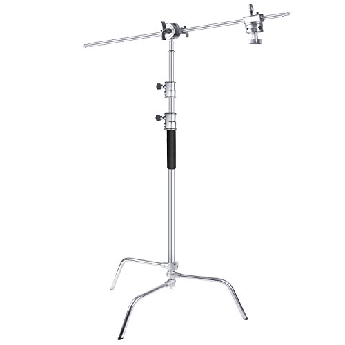Neewer C-förmiger Ständer 149-309cm Galgenstativ aus Edelstahl mit 120cm Auslegearm und Griffkopf für Studio Video Reflektor, Softboxen, Schirme, Monolicht und andere Fotoausrüstung