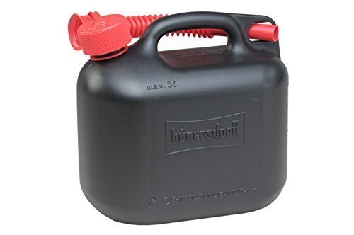 Kraftstoff-Kanister STANDARD 5l für Benzin, Diesel und andere Gefahrgüter, UN-Zulassung, made in Germany, TÜV-geprüfter Produktion, schwarz