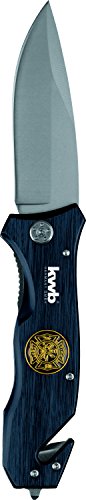 kwb Rettungsmesser mit Gurtschneider und Glasbrecher, extra scharf, Notfall-Messer mit 90 mm Klinge