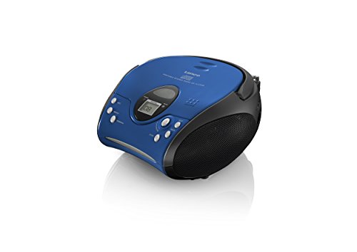 Lenco SCD-24 Stereo UKW-Radio mit CD-Player und Teleskopantenne blau/schwarz