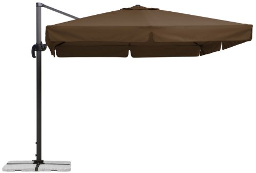 Schneider Sonnenschirm Rhodos, terracotta, 300x300 cm quadratisch, Gestell Aluminium/Stahl, Bespannung Polyester, 23.3 kg