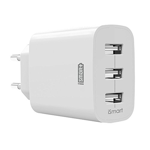 RAVPower RP-UC12 USB Ladegerät 3-Port 30W 6A (insgesamt) für iPhone 8/8 Plus iPhone X  iPad Galaxy S8, S8 Plus , Note, Nexus, HTC, Motorola, LG, Xiaomi Smartphone Tablets Weiß