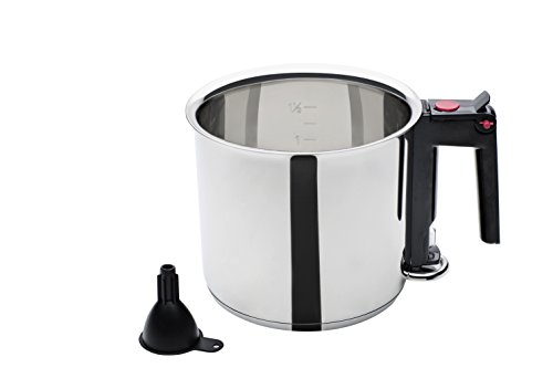 GSW 983167 Simmertopf Wasserbadkocher 1,5 L -inklusivive Einfülltrichter, Edelstahl, silber, 16 cm 2 Einheiten