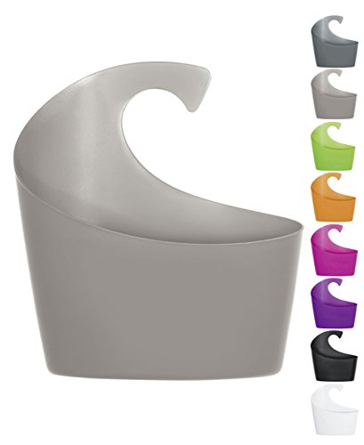 Spirella Duschkorb Sydney mit Haken zum einhängen, kombinierbares Duschregal 30,5 x 27,5 x 10 cm Taupe