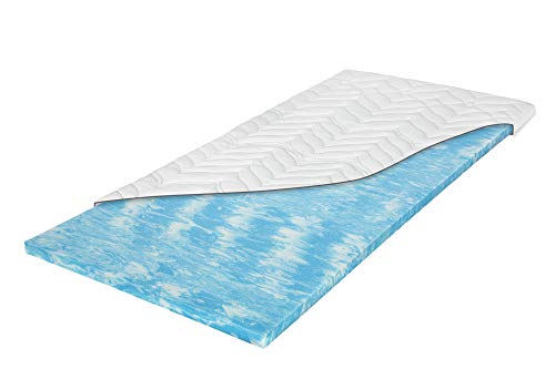 Meos Gel-Schaum Topper 90x200 für Matratzen & Boxspringbett - hohes RG50 - Bezug bis 60°C waschbar - Made in Germany Matratzenauflage (90 x 200 cm)