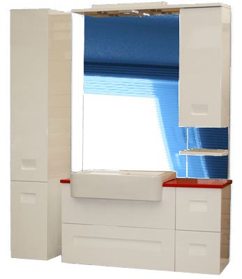 KMH, Schönes vierteiliges Badmöbelset 'Janka' (#205300)