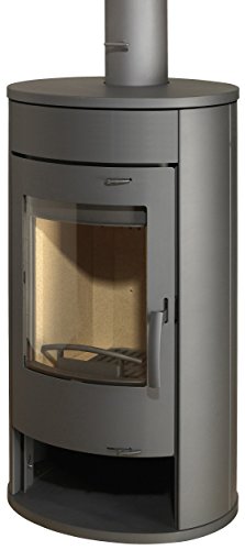 THERMIA Kaminofen Olympus E, Stahl, 7 kW, ovale Form, abgerundete Sichtscheibe