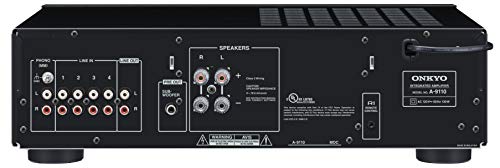 Onkyo A-9110 Integrierter Stereoverstärker (2X 50W Hochstromverstärkung, Wide Range Amplification Technology, gut lesbares Display) Schwarz