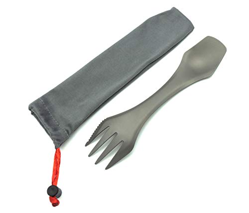 Titan Spork Outdoor Camping Geschirr, Dieser Göffel ist EIN kompletter Besteckkasten für unterwegs und Das in Ultra LEICHT!