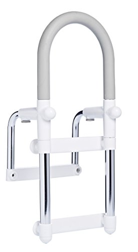 RIDDER Assistent  A0030011 Badewanneneinstiegshilfe, Wannengriff, Einstiegshilfe, weiß mit poliertem Gestell
