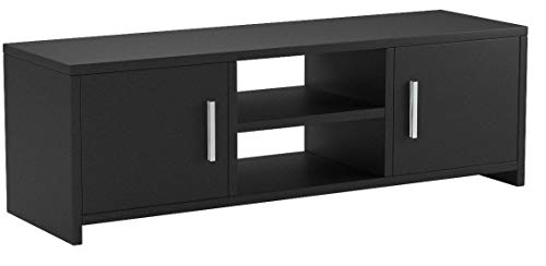 HOMFA Fernsehtisch TV Lowboard Tisch TV Möbel TV schrank TV Board Fernsehschrank Holz 110x35x40cm (Schwarz)