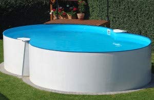 Summer Fun Stahlwandbecken Montevideo Basic achtform 3,00m x 4,70m x 1,20m Einzelbecken Pool Achtformpool ohne Zubehör / 300 x 470 x 120 cm Stahlwandpool