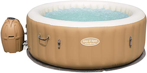 Bestway Lay-Z-Spa Palm Springs AirJet, Whirlpool rund aufblasbar mit Massagefunktion, 196x196x71 cm