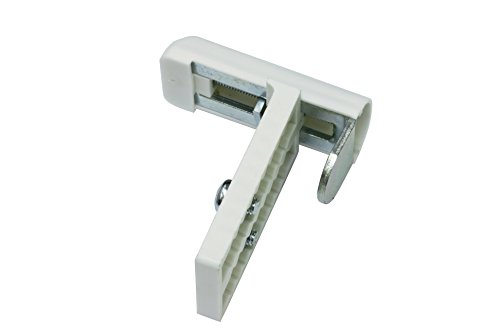 GARDINIA Universal Klemmträger für Rollos und Jalousien, 2 Stück, Inkl. Inbusschlüssel, Montage ohne Schrauben und Bohren, Weiß, Metall/Kunststoff, Verstellbereich 6-28 mm