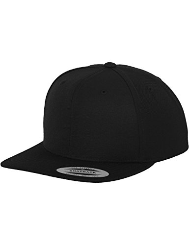 Flexfit Classic Snapback Cap, Mütze Unisex Kappe für Damen und Herren, One Size, Farbe black