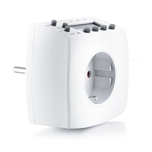 Bearware - Digitale Zeitschaltuhr | Weekly Digital Timer | minutengenau | LCD-Display | 3680W | IP 20 Schutzart| 8 konfigurierbare Schaltprogramme (Wochen-/Tages- und Minutenprogramm) | intelligente Zufallsschaltung | Kinderschutzsicherung (Steckdose) |