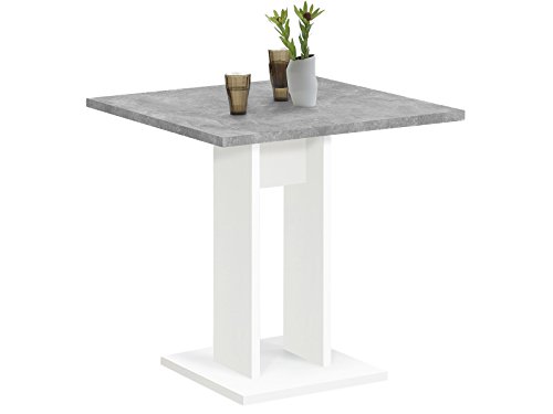 Esszimmertisch Küchentisch Esstisch Holztisch Speisetisch Tisch 'Yvette I' Weiß/Beton LA