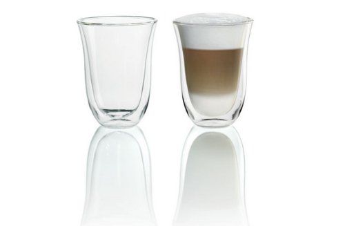 DeLonghi 5513214611 Doppelwandiges Thermoglas (Latte Macchiato) 2er Set