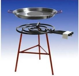 Paella Grillset 'Carmona' mit 3-flammigem, 60cm Gasbrenner (24,5 KW), 80cm Pfanne, verstärkte Füsse, incl. Schlauch und Druckminderer