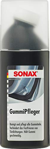 SONAX GummiPfleger mit Schwammapplikator (100 ml) reinigt, pflegt & hält alle Gummiteile elastisch, verhindert festfrieren & festkleben von Gummidichtungen | Art-Nr. 03400000